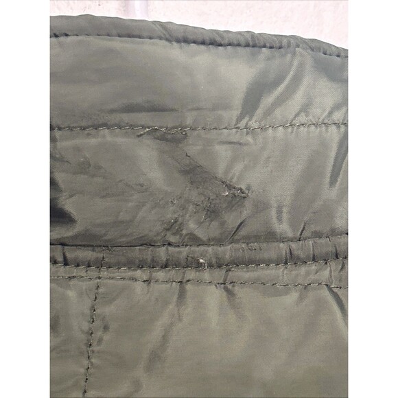 Orvis Full Zip Jacket Mens Medium Mixed Media Olive Green Quilted Lightweight - Picture 4 of 5
